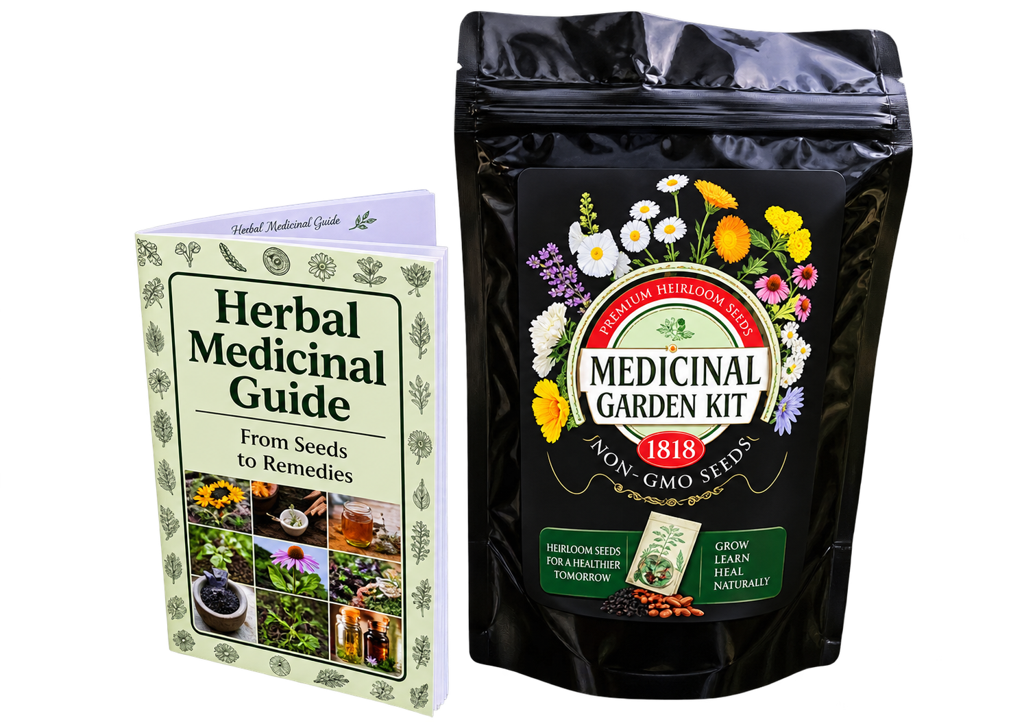Medicinal Garden Kit with Herbal Medicinal Guide